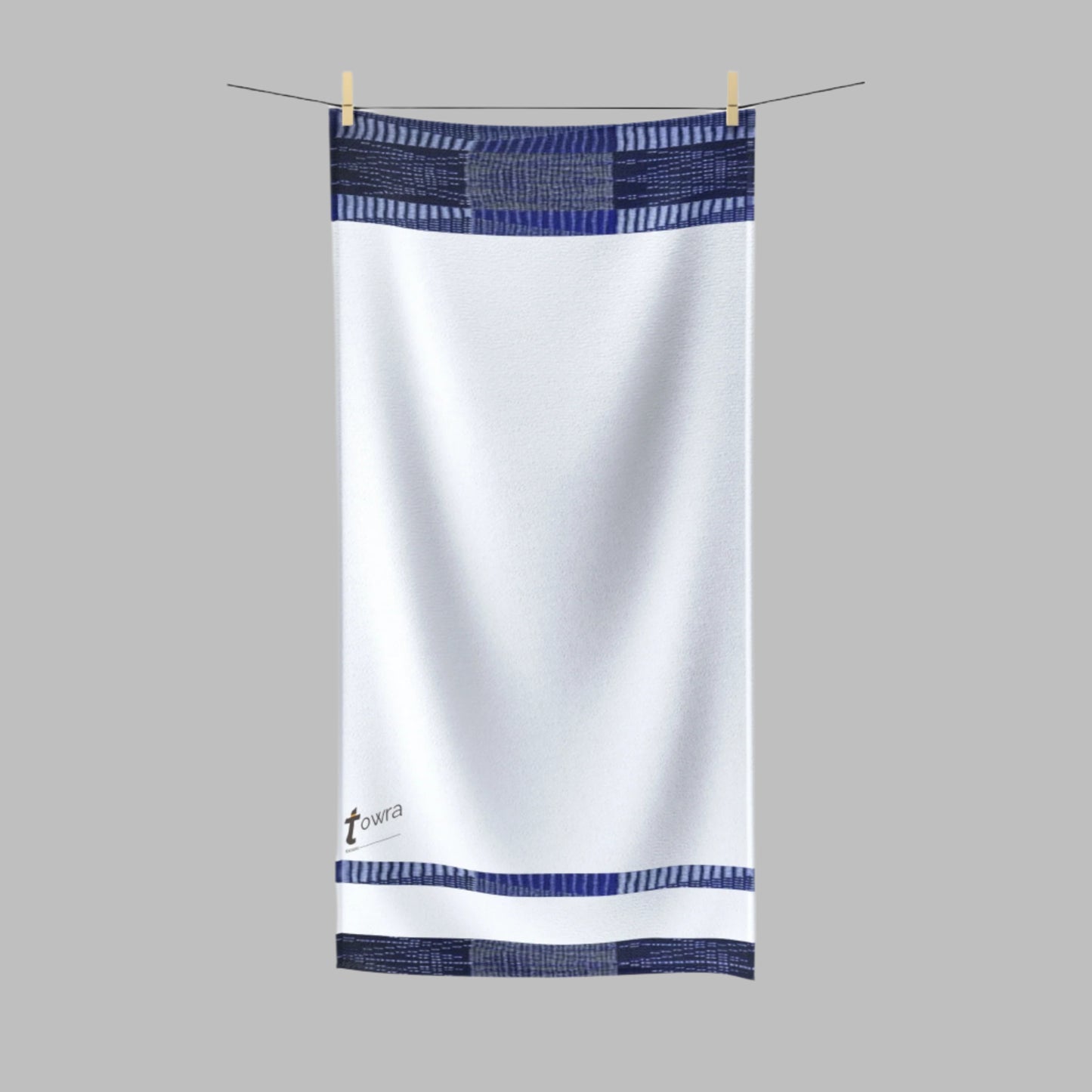 Souza - Eco-Friendly Afro Art Bath/Spa Towel (white)