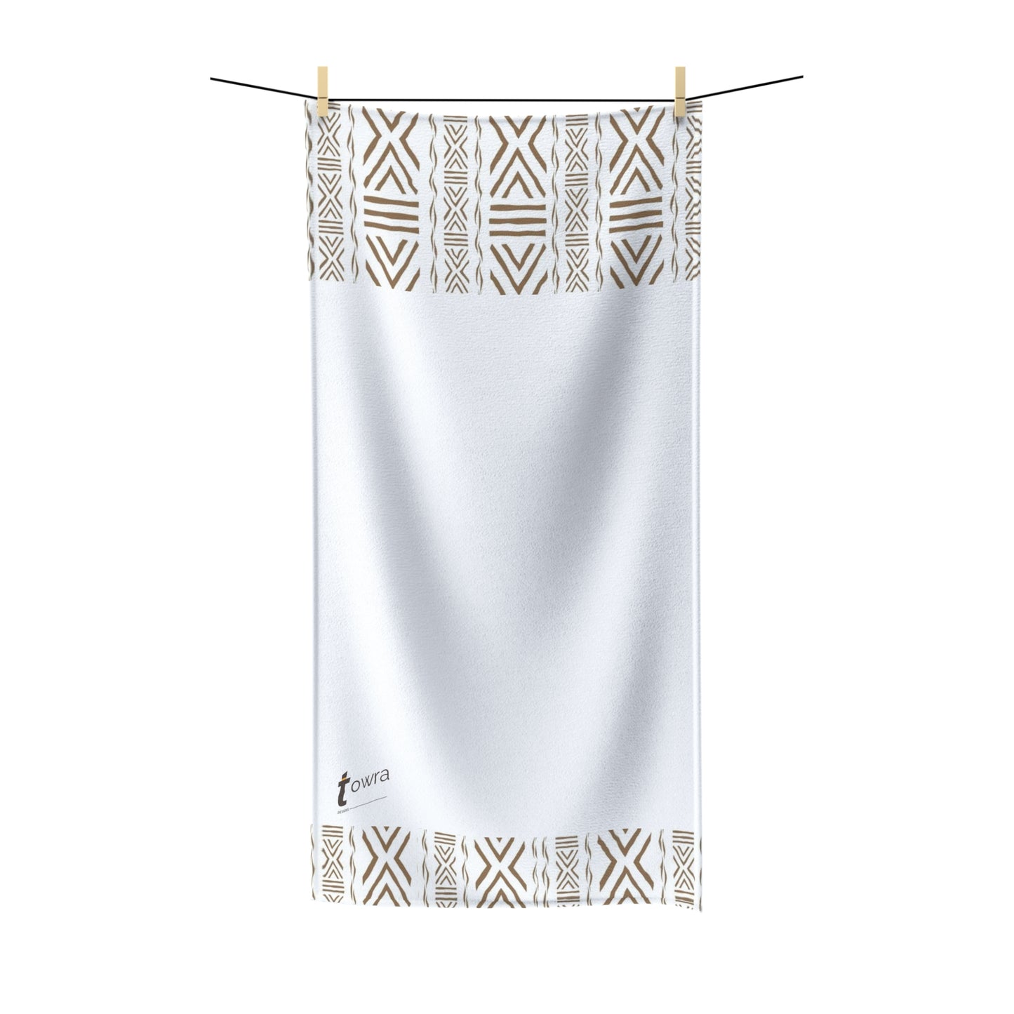 Kante- Eco-Friendly Afro Art Bath/Spa Towel (Beige)
