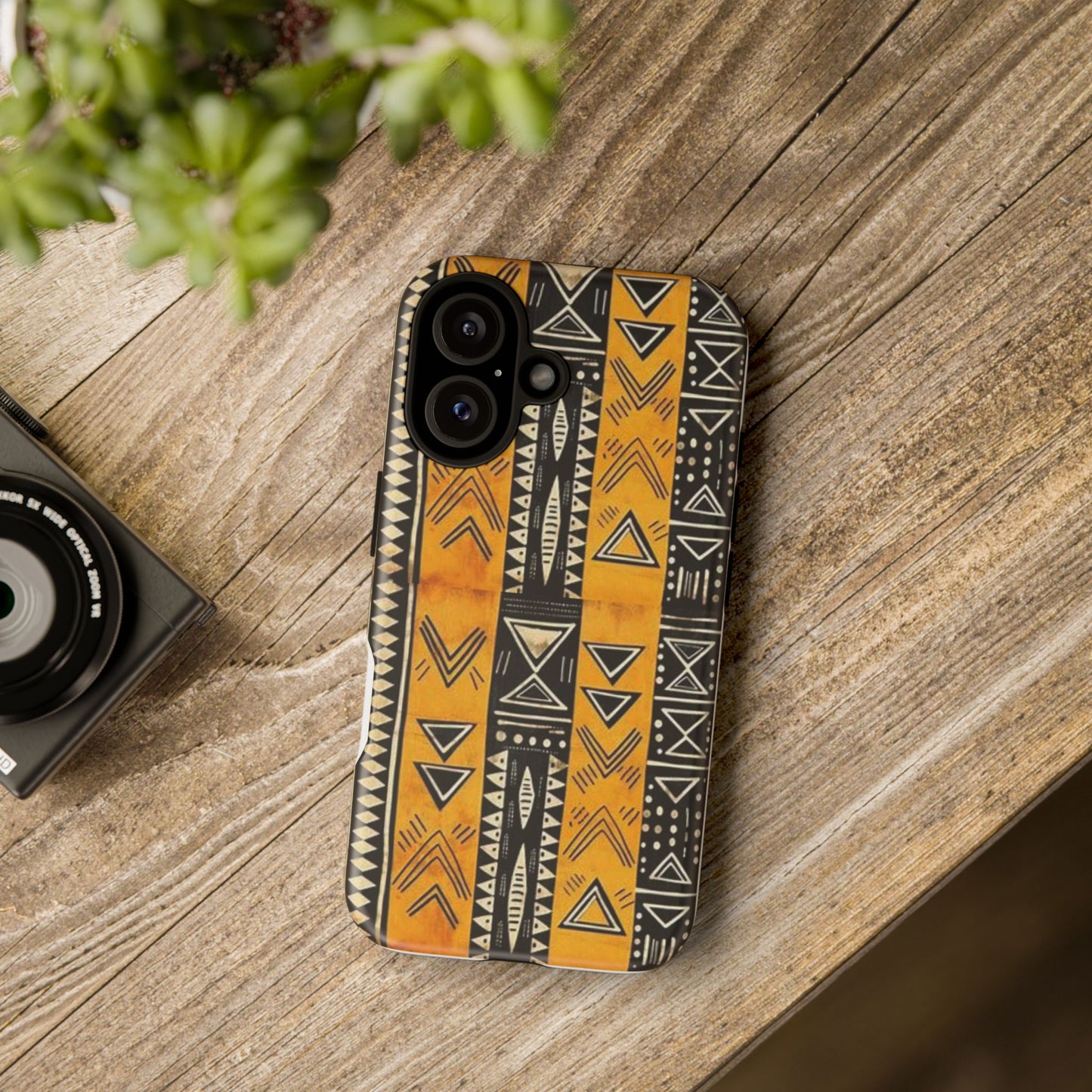Copy of Afro Patterned Phone Case, Tough Cases for Protection, Gift for Tech Lovers, Trendy Mobile Cover, Customizable Phone Accessories (Beige)