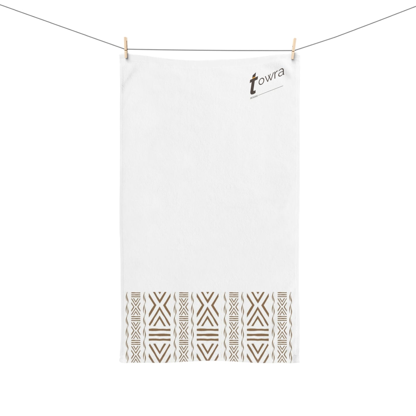 Afro-ethnic- Eco-Friendly Afro Art Hand Towel (black)