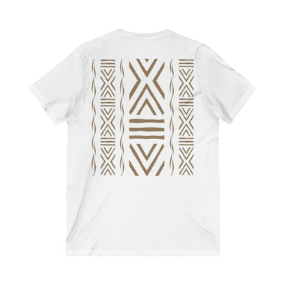 Kante Afro Art V-Neck Tee | Unisex Casual Shirt, Comfortable Everyday Wear, Gift for Him/Her, Festival Attire, Boho Style Fashion