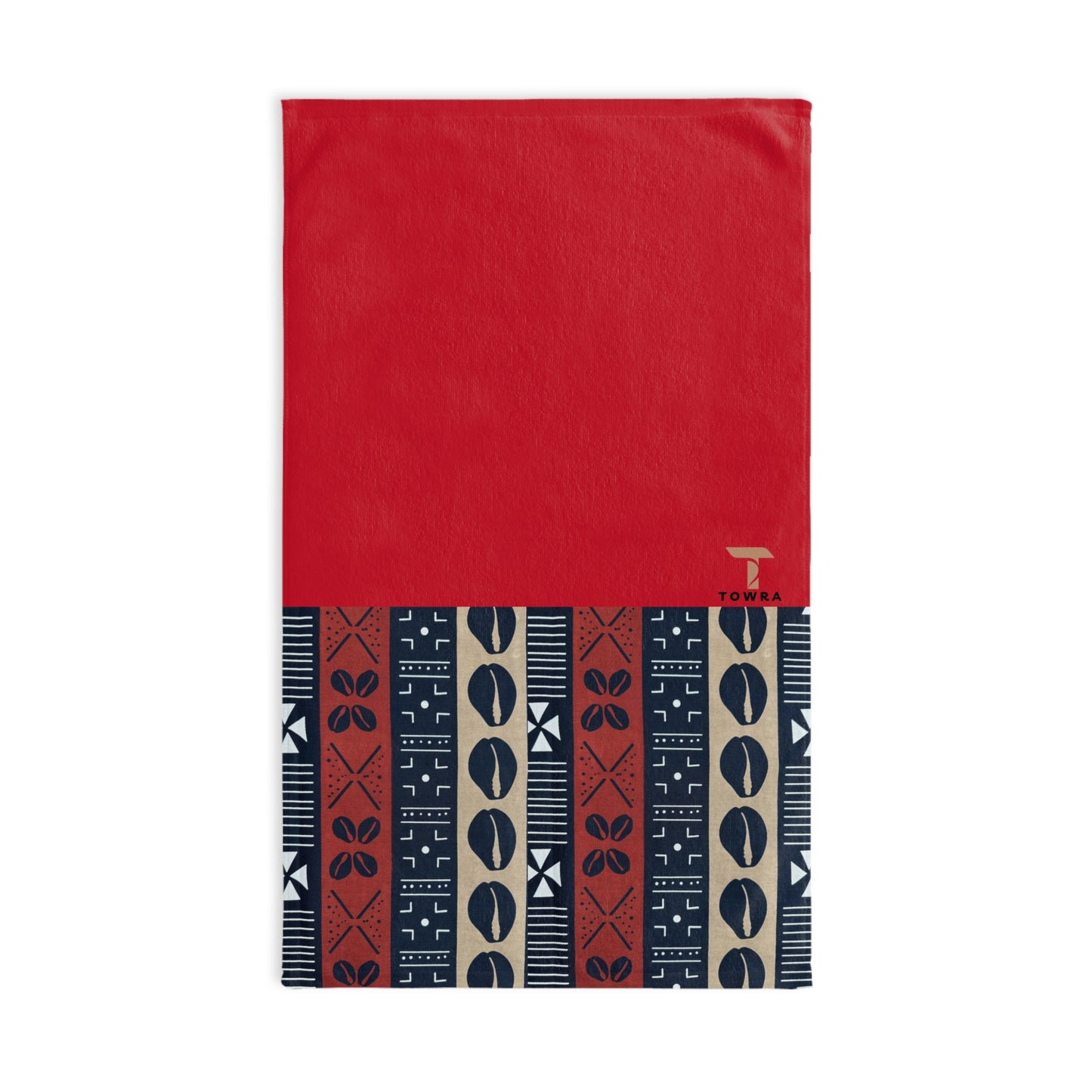 Ongola - Eco-Friendly Afro Art Hand Towel (Red)