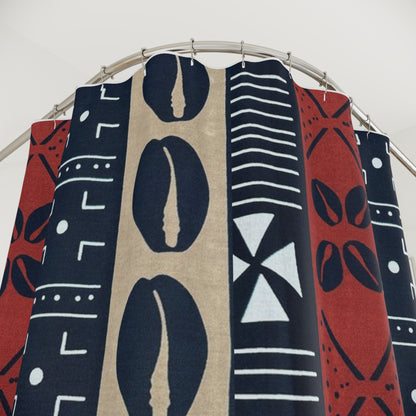 Ongola - Shower Curtain - Ethnic Pattern, Bathroom Decor, Modern Home