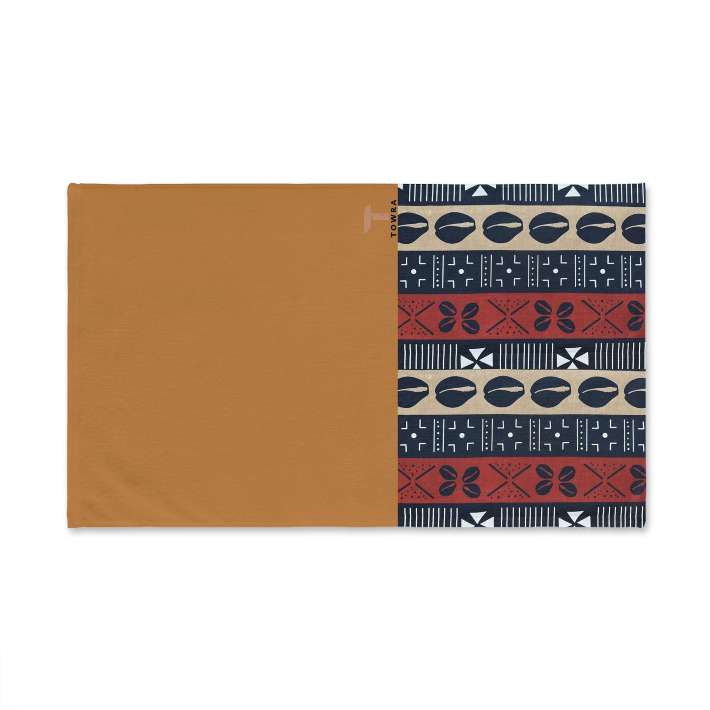 Ongola - Eco-Friendly Afro Art Hand Towel (Brown)