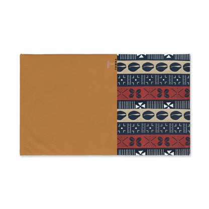 Ongola - Eco-Friendly Afro Art Hand Towel (Brown)