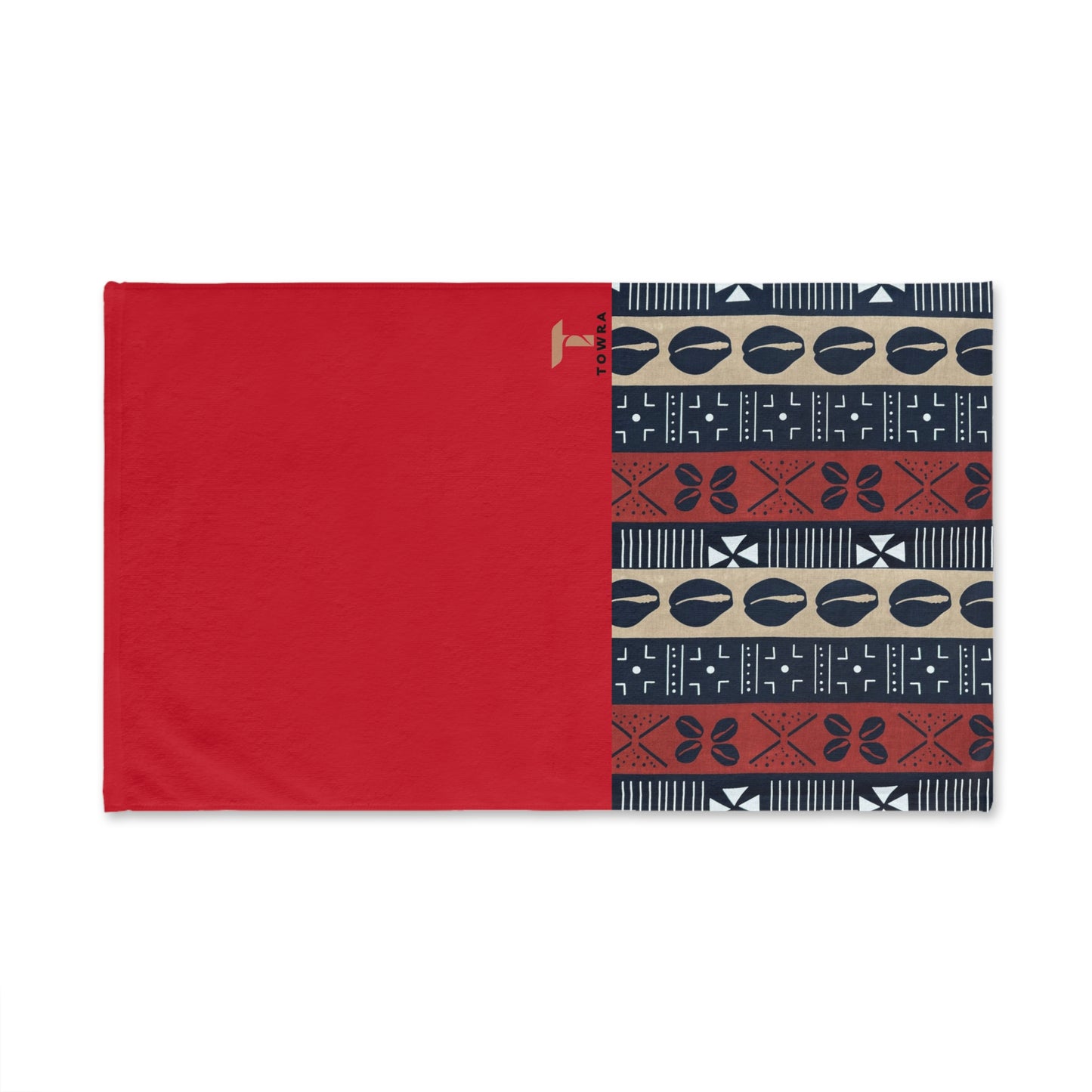 Ongola - Eco-Friendly Afro Art Hand Towel (Red)