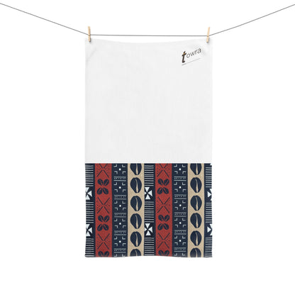 Ongola - Eco-Friendly Afro Art Hand Towel (White)