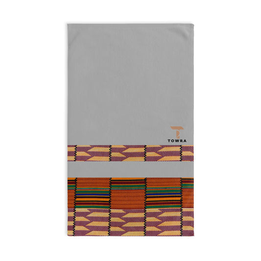Kente - Eco-Friendly Afro Art Hand Towel (Gray)