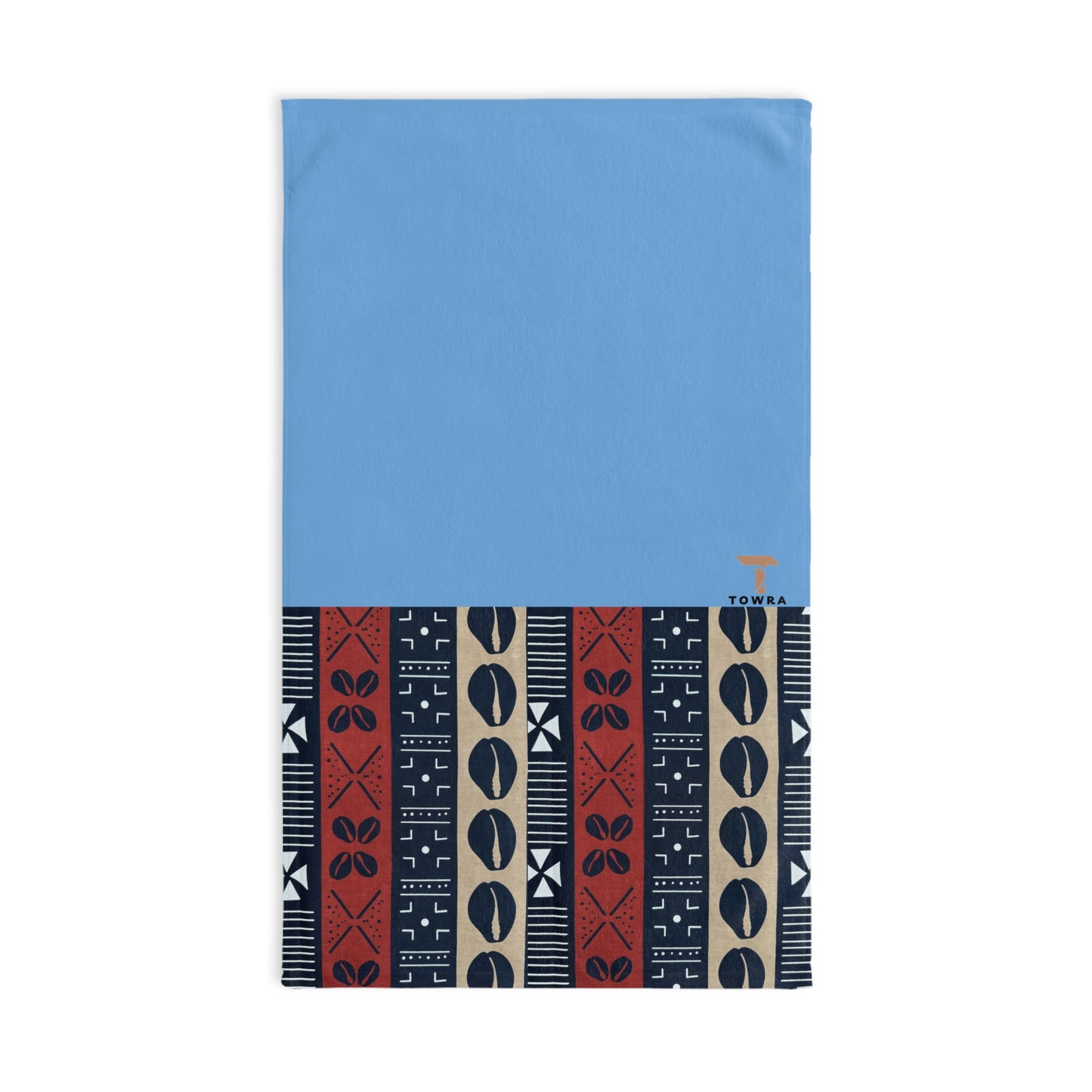 Ongola - Eco-Friendly Afro Art Hand Towel (Blue)
