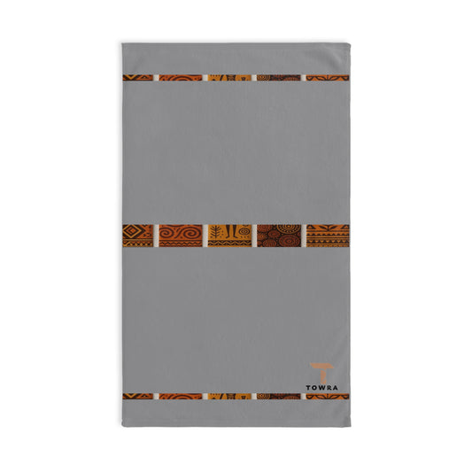 Mouko - Eco-Friendly Afro Art Hand Towel (Grey)
