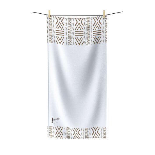 Kante- Eco-Friendly Afro Art Bath/Spa Towel (Beige)