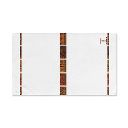 Mouko - Eco-Friendly Afro Art Hand Towel (White)