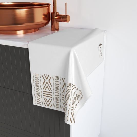 Afro-ethnic- Eco-Friendly Afro Art Hand Towel (black)