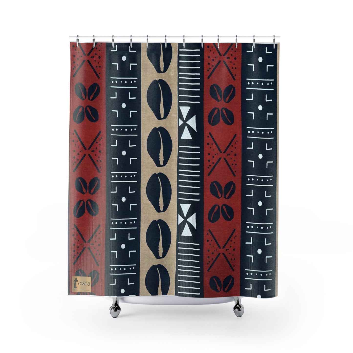 Ongola - Shower Curtain - Ethnic Pattern, Bathroom Decor, Modern Home