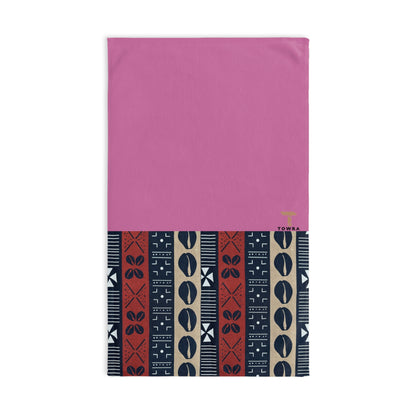 Ongola - Eco-Friendly Afro Art Hand Towel (Pink)