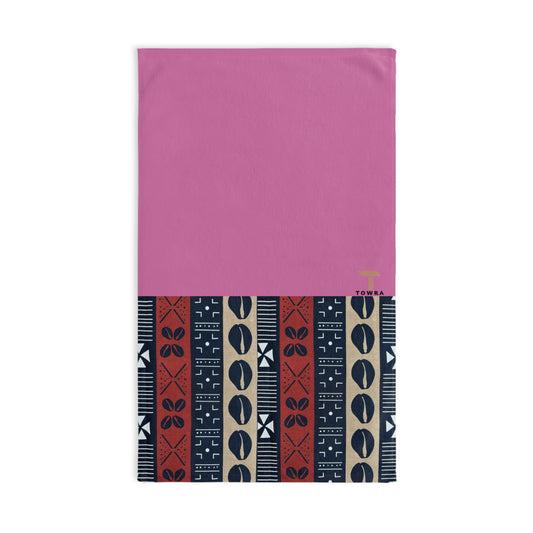 Ongola - Eco-Friendly Afro Art Hand Towel (Pink)