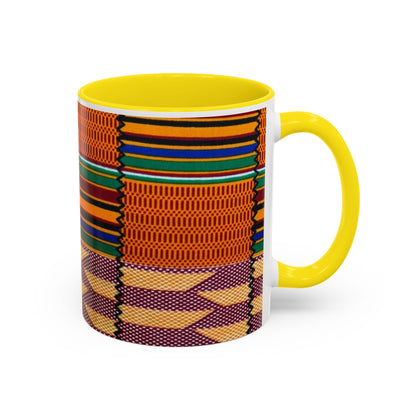 Kente Afro Art - Accent Coffee Mug