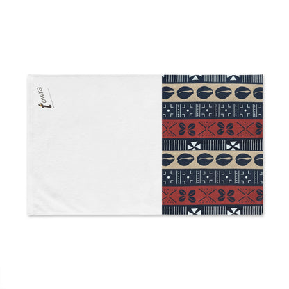 Ongola - Eco-Friendly Afro Art Hand Towel (White)