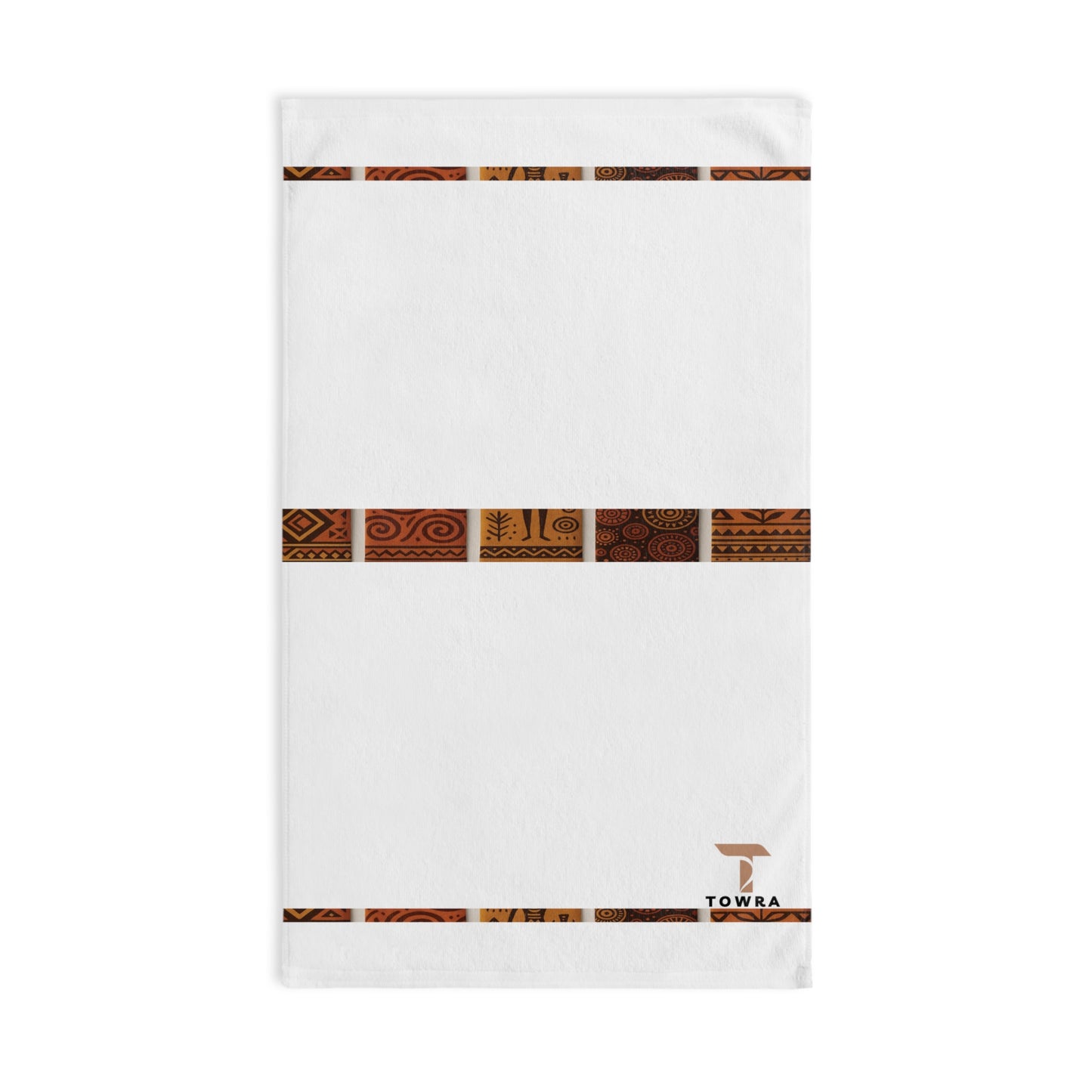 Mouko - Eco-Friendly Afro Art Hand Towel (White)