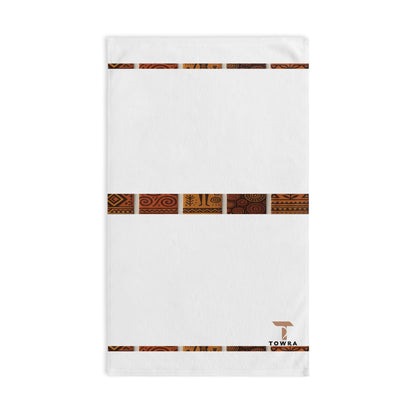 Mouko - Eco-Friendly Afro Art Hand Towel (White)