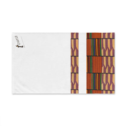 Kente - Eco-Friendly Afro Art Hand Towel (White)