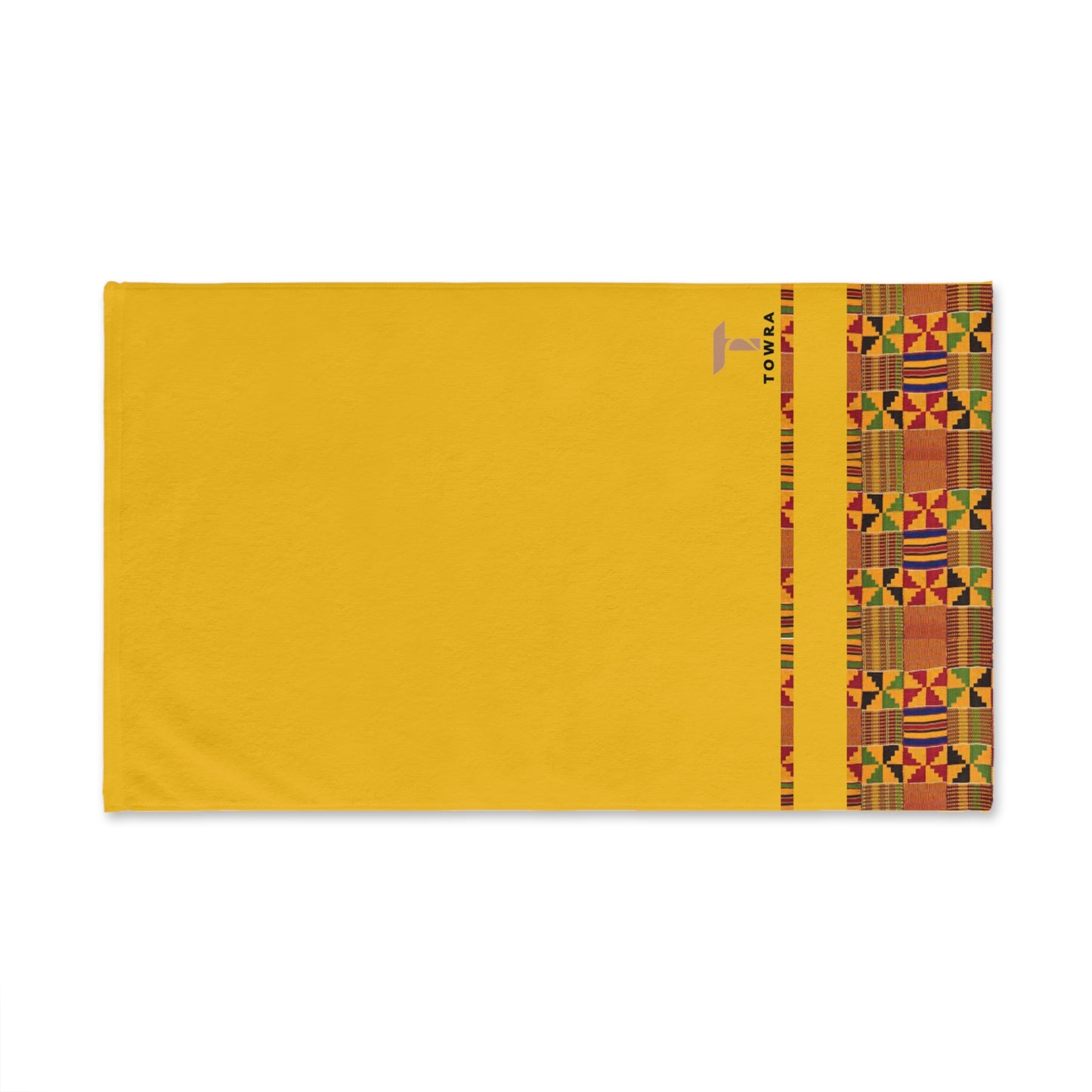 Vibrant Kente - Eco-Friendly Afro Art Hand Towel (Yellow)