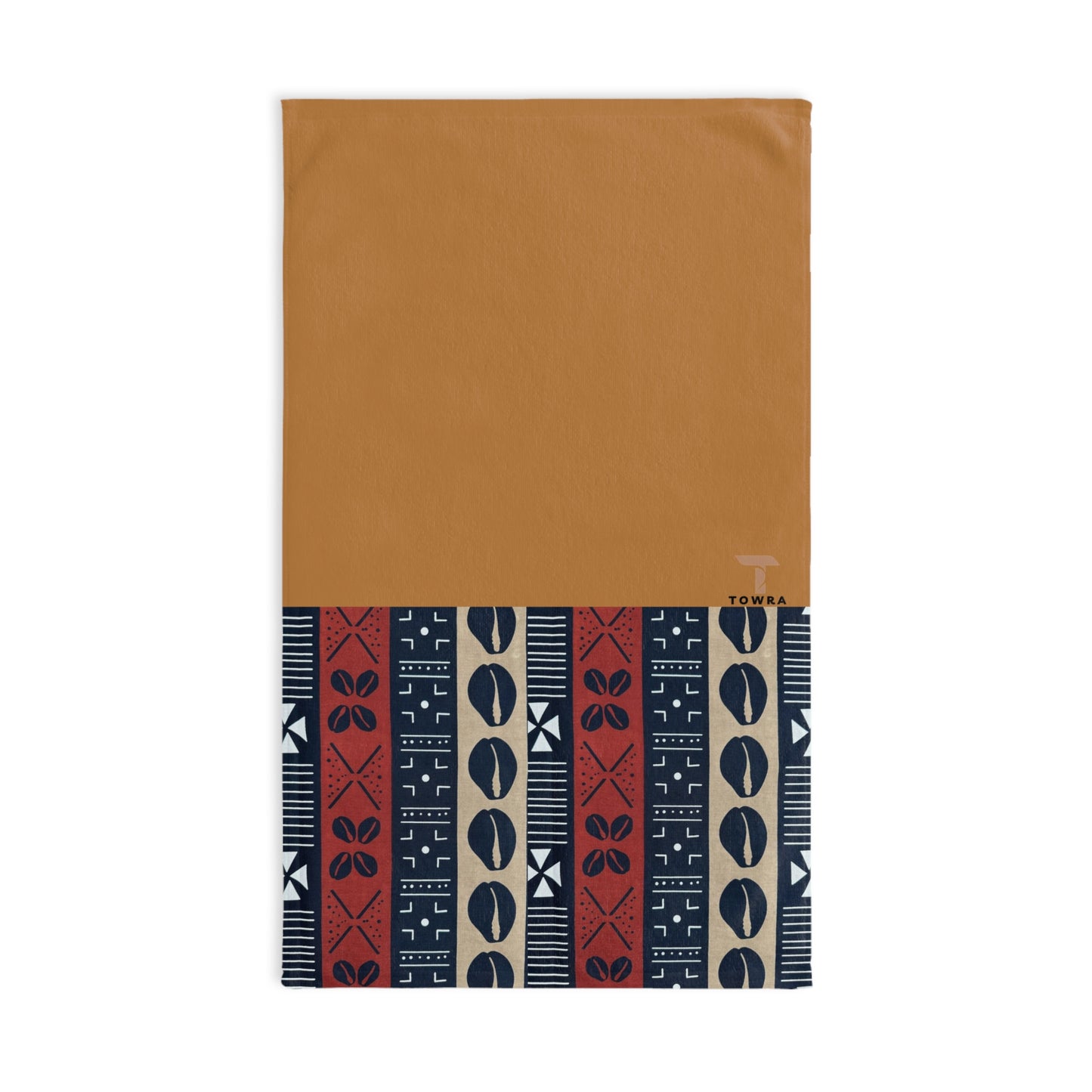 Ongola - Eco-Friendly Afro Art Hand Towel (Brown)