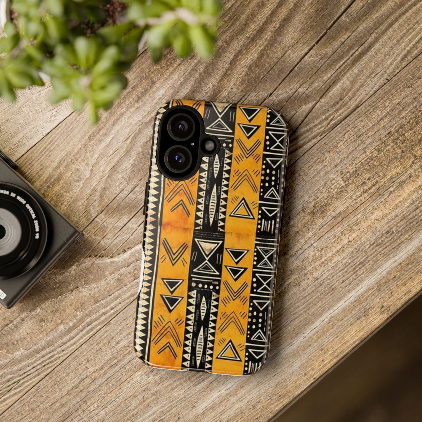 Copy of Afro Patterned Phone Case, Tough Cases for Protection, Gift for Tech Lovers, Trendy Mobile Cover, Customizable Phone Accessories (Beige)