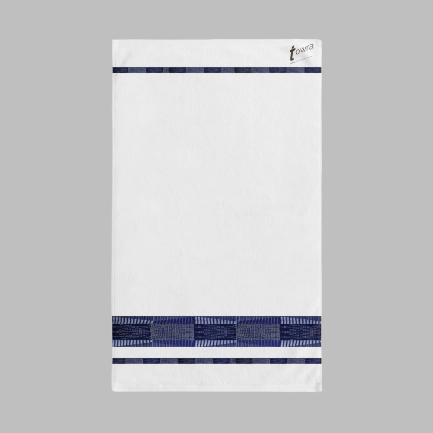 Souza- Eco-Friendly Afro Art Hand Towel (White)